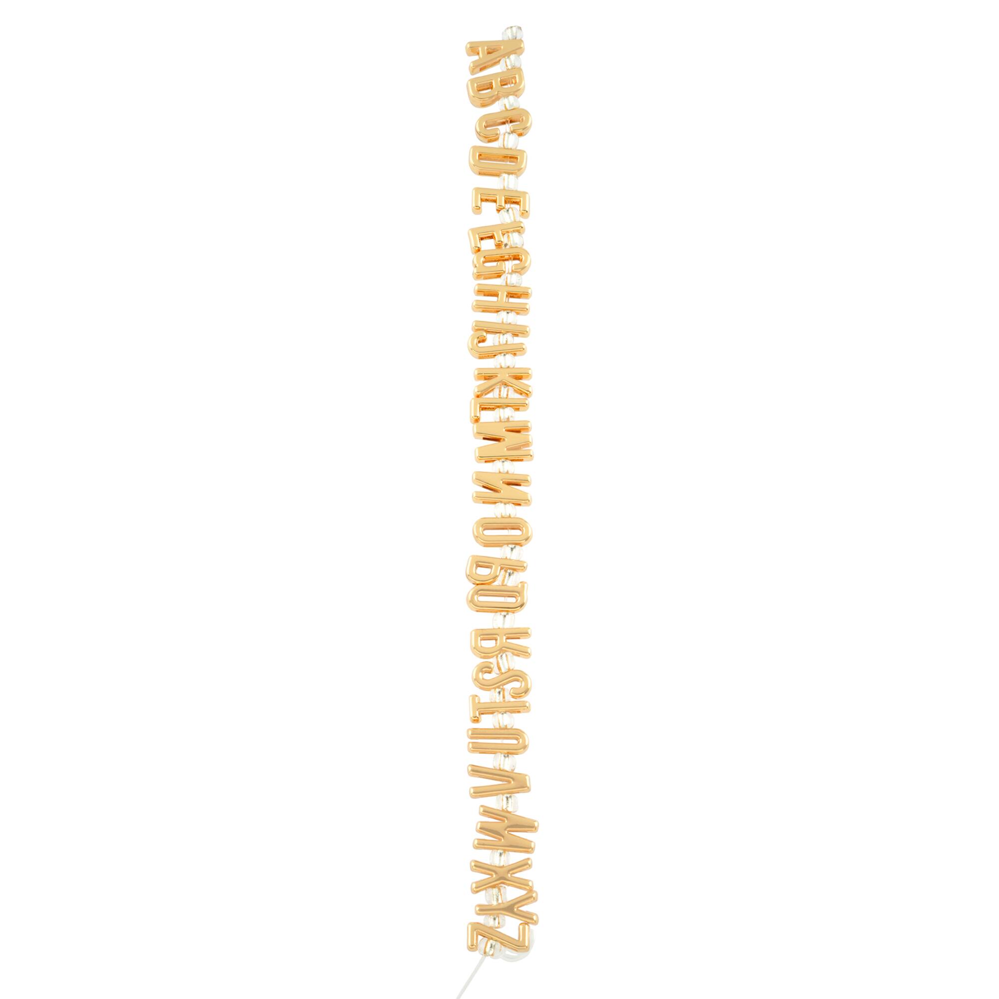 Gold Alphabet Metal Beads by Bead Landing™